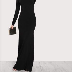 Forever 21 Black Ribbed Maxi Dress